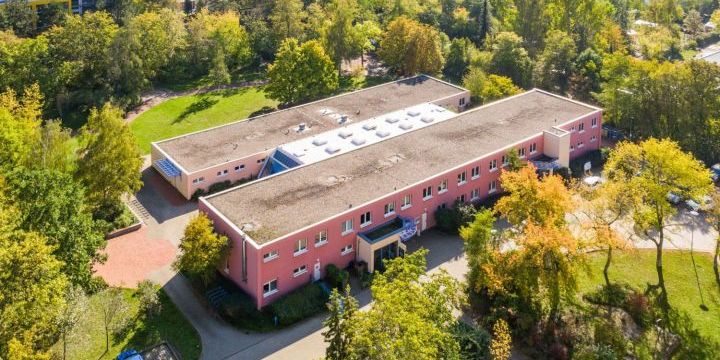 Das Stadtteilzentrum LISA aus der Luft fotografiert.  ©JenaKultur, Jenaparadies/A. Gräf